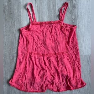 NWT Doe and Rae Coral Pink Boho Tank